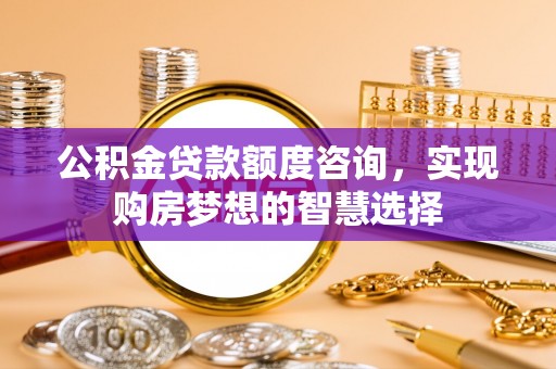 紫云公积金贷款额度咨询，实现购房梦想的智慧选择